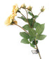 Artificial 87cm Single Stem Golden Yellow and Pink Tipped Spray Rose